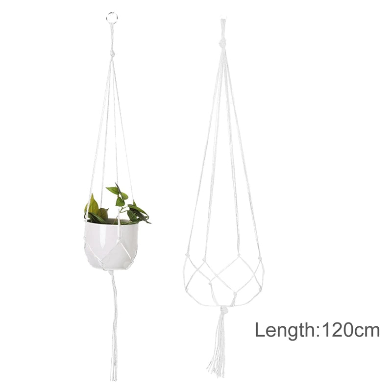 Hanging Plant Handmade Macrame Plant Hanger Flower Pot Planter Hanger Wall Decor Courtyard Garden Hanging Planter Hanging Basket