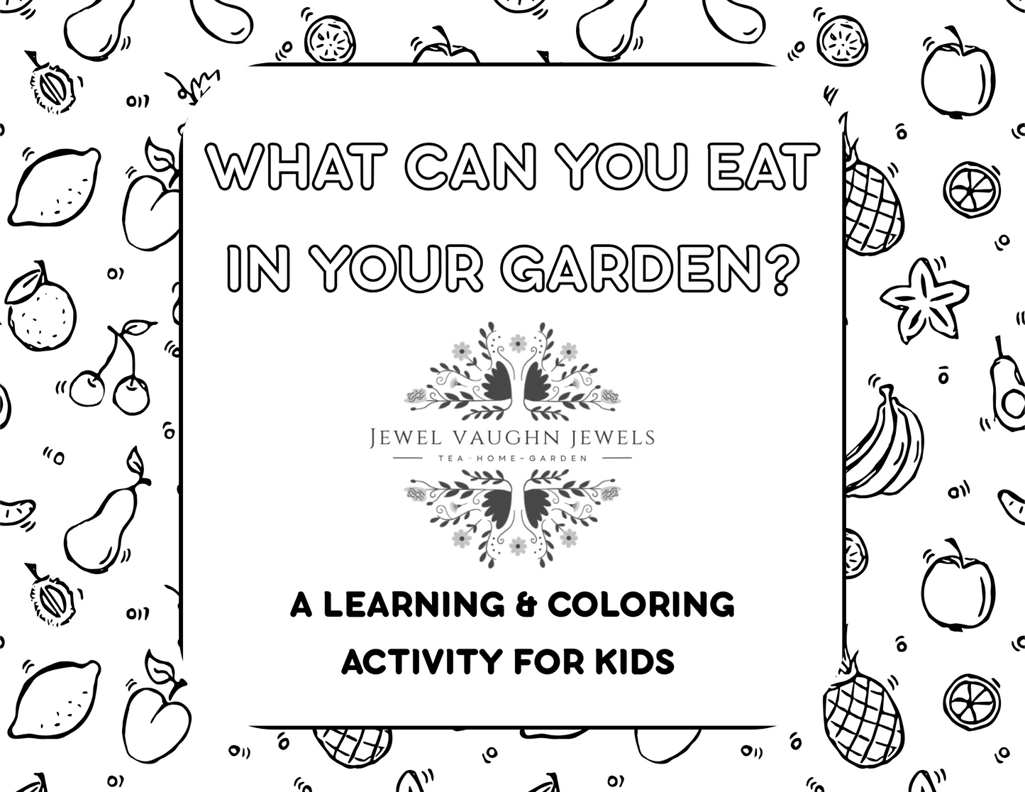 Edible Garden Kid’s Coloring Pages