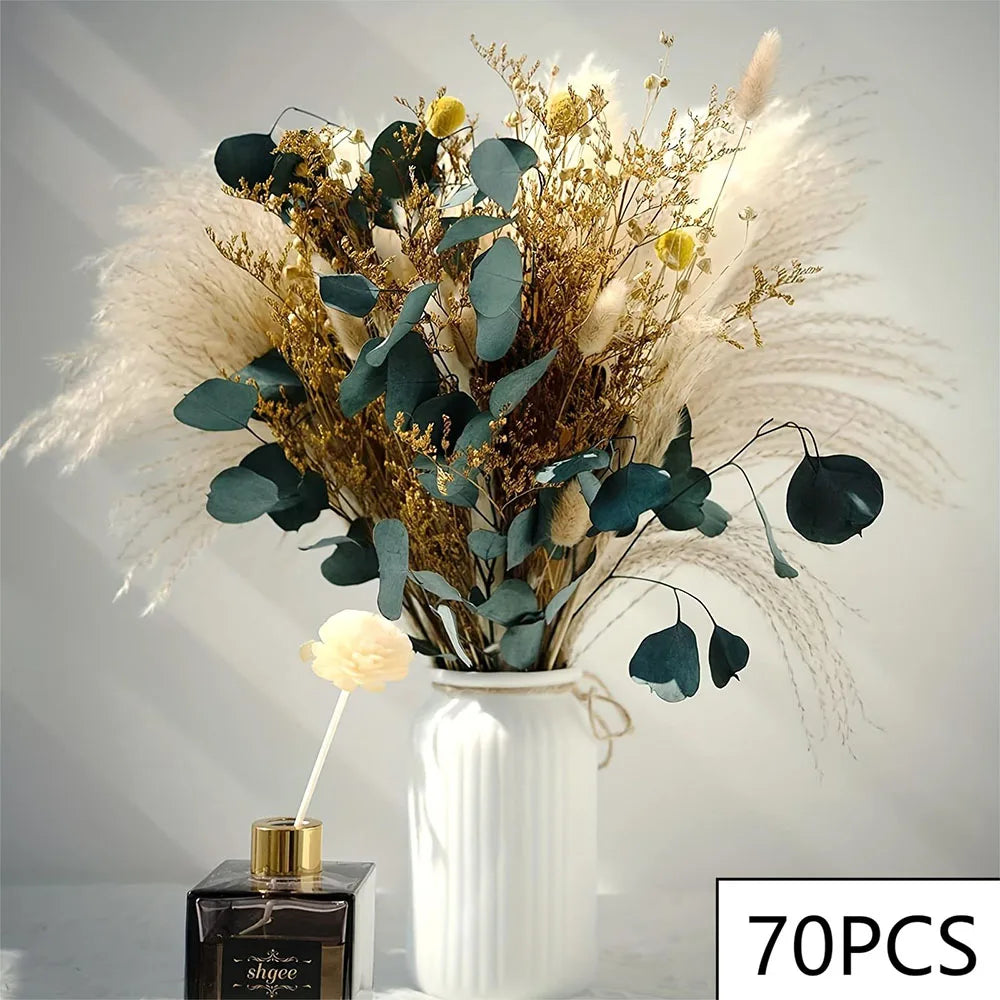 Dried Flowers Fresh Eucalyptus Leaves Green Plants for Shower Bundle Natural Eucalyptus Greenery Branches Vase Home Decoration