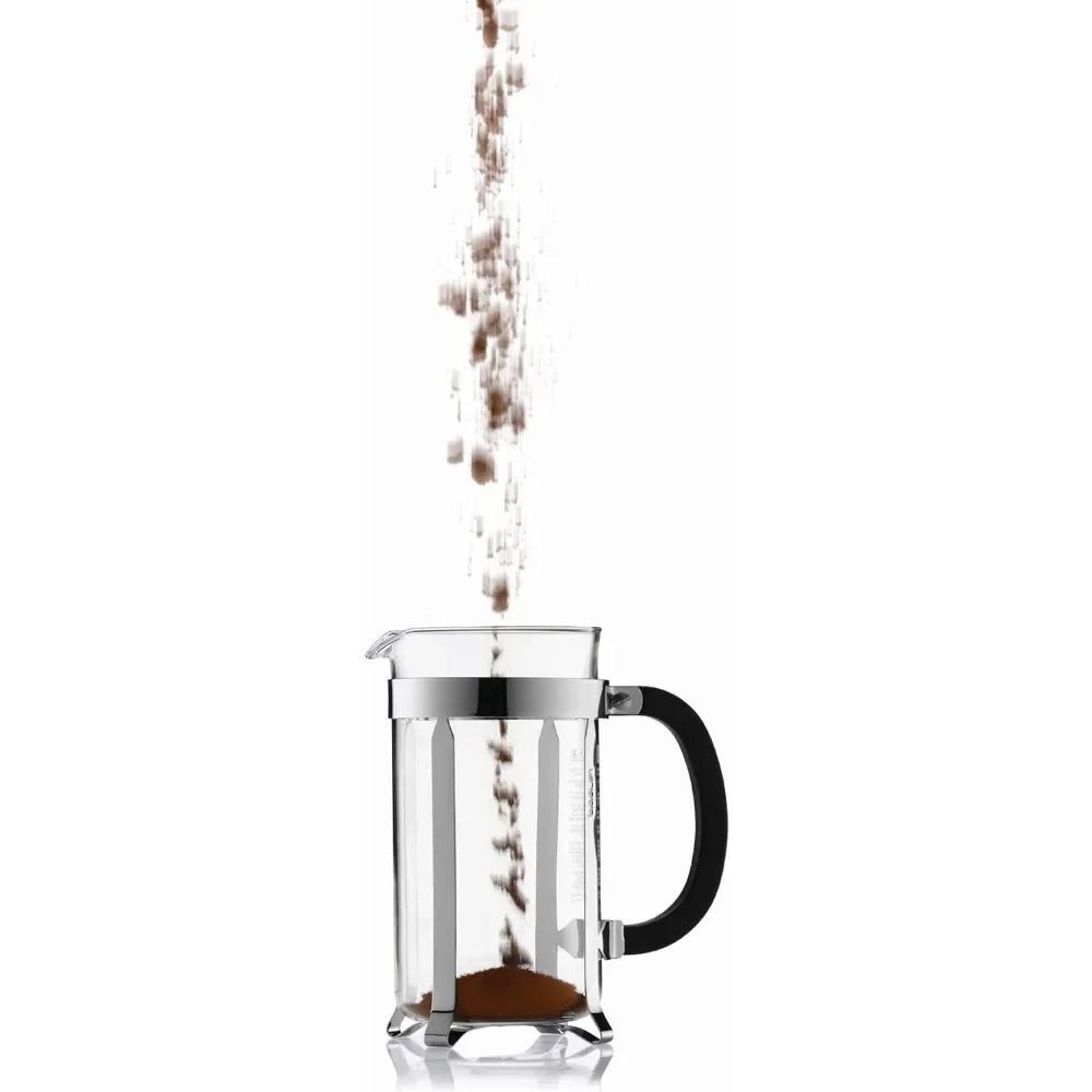 French Press Tea Maker ~ Stainless Steel ~ High Temperature Resistant Glass